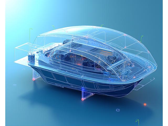 Conceptual 3D rendering of custom fishing equipment assembly