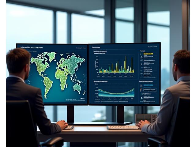 Interactive dashboard displaying various performance metrics, charts, and graphs for a fishing operation, including catch rates, fuel efficiency, and route analysis.
